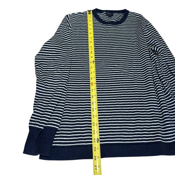 J Crew Pullover Cotton Sweater Men's M Striped Coastal Preppy Fishingcore L/S - Picture 9 of 9